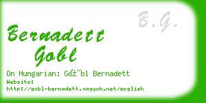 bernadett gobl business card
